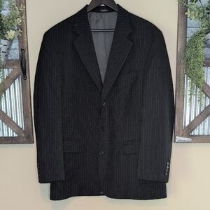 Oscar de la Renta Vintage Black Athletic Fit Sport Coat